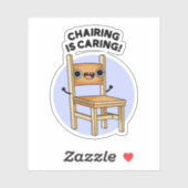 Sticker Chaire S'Occupe De Jeux De Partage Drôle (Feuille)