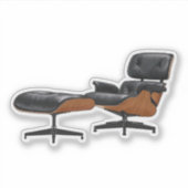 Sticker chaise Eames Lounge (Devant)