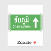 Sticker Chaiyaphum en tête ⚠ véhicule routier thaïlandais  (Feuille)