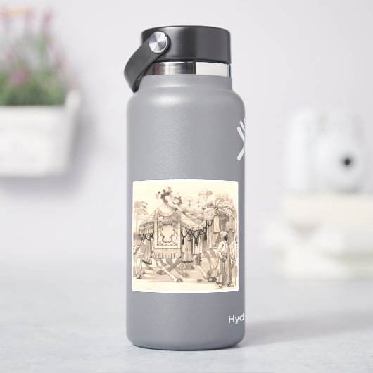 Sticker Chameaux Marchant Habillés En Costume (HydroFlask)