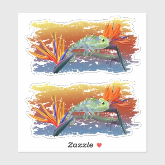 Sticker Chameleon  (Feuille)