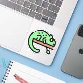Sticker Chameleon (Ordinateur portable avec iPhone)