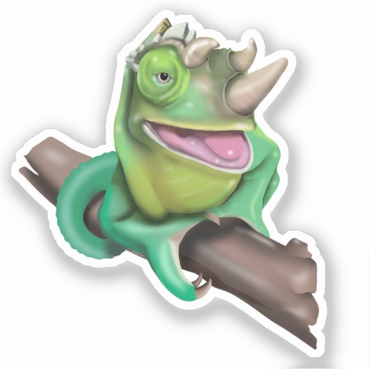 Sticker Chameleon de Jackson (Recto)