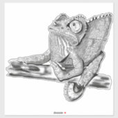 Sticker Chameleon féminin de Jackson (Feuille)