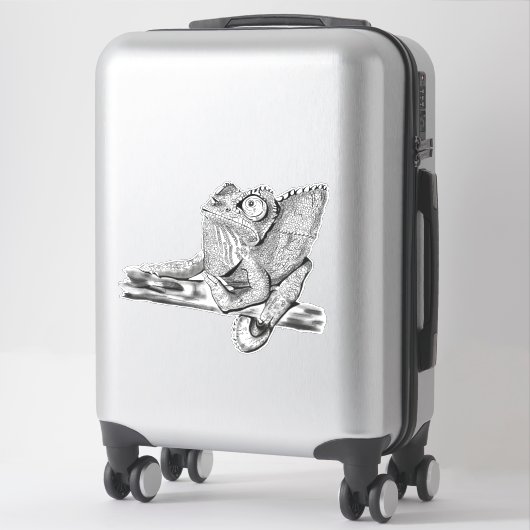 Sticker Chameleon féminin de Jackson (Sur valise)