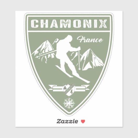 Sticker Chamonix France (Feuille)