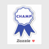 Sticker Champ Blue Ribbon (Feuille)