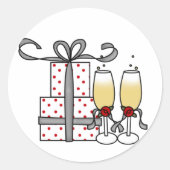 Sticker Champagne et Cadeaux (Devant)