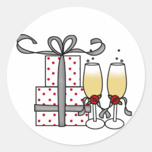 Sticker Champagne et Cadeaux