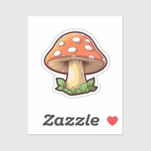 Sticker Champignon de dessin animé