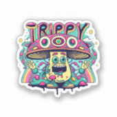 Sticker Champignon Heureux Tripant (Recto)