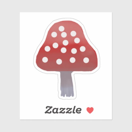 Sticker Champignons à pointes rouges (Feuille)