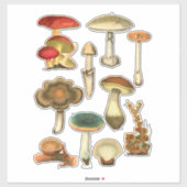 Sticker Champignons Champignons Jardin botanique Plante (Feuille)