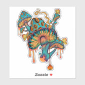 Sticker Champignons de monstres colorés (Feuille)