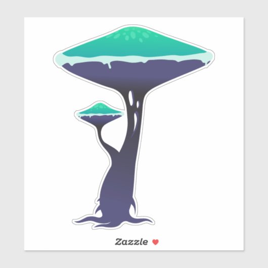 Sticker Champignons exotiques (Feuille)