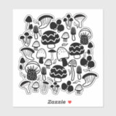 Sticker Champignons noirs (Feuille)