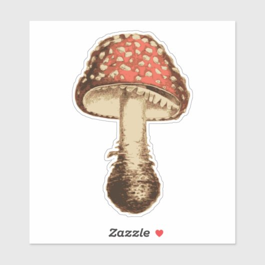 Sticker Champignons rouges (Feuille)