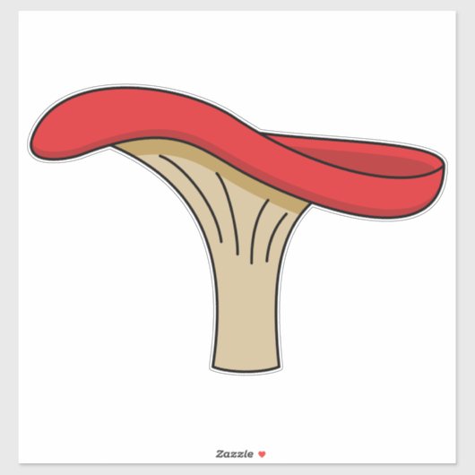 Sticker Champignons rouges caricaturés (Feuille)