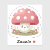Sticker Champignons souriants (Feuille)