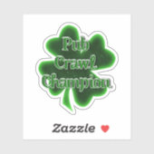 Sticker Champion de la tournée des bars Saint-Patrick (Feuille)