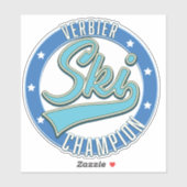 Sticker Champion de ski de Verbier (Feuille)