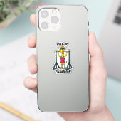 Sticker Champion des Tractions – Design de Rééducation Drô (Téléphone)