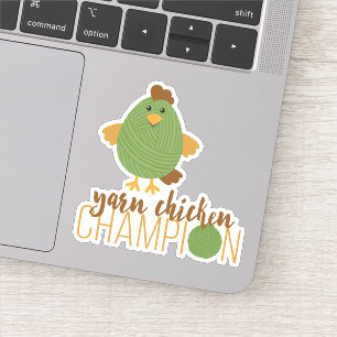 Sticker Champion du poulet de la verge Coupé sur mesure
