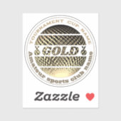 Sticker Champion du premier prix de la médaille d'or (Feuille)