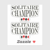 Sticker Champion du Solitaire Vinyl (Feuille)