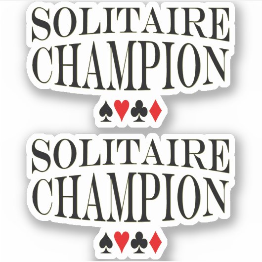 Sticker Champion du Solitaire Vinyl (Devant)