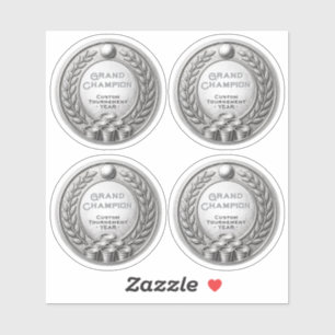 Sticker Championnat de Beer Pong avec médaille d'argent