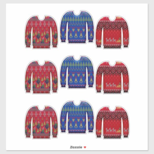 Sticker Chandail tricot nordique hiver (Feuille)