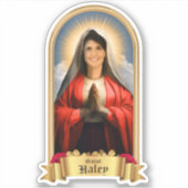 Sticker Chandelle de prière amusante Saint Haley (Devant)