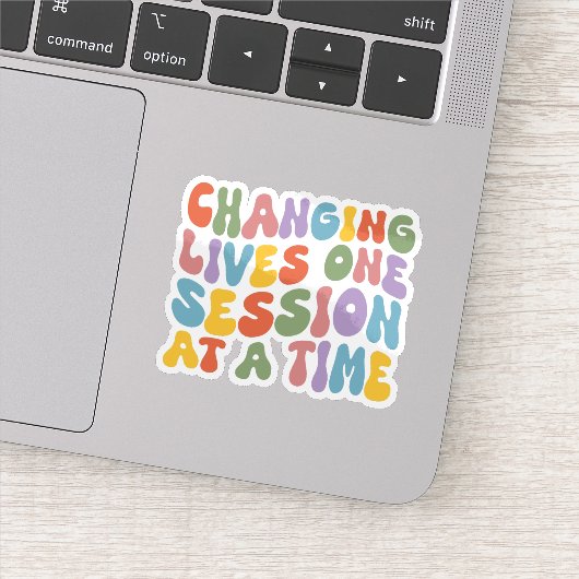 Sticker Changement de vie Une séance à la fois, Thérapeute (Détail)