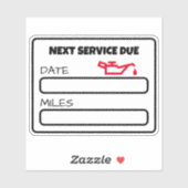 Sticker Changement d'huile de mûre sur mesure (Feuille)