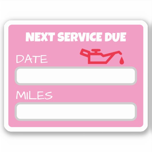 Sticker Changement d'huile de mûre sur mesure (Devant)