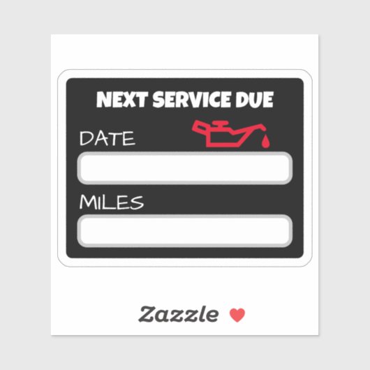 Sticker Changement d'huile de mûre sur mesure (Feuille)