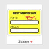 Sticker Changement d'huile de mûre sur mesure (Feuille)