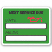 Sticker Changement d'huile de mûre sur mesure (Devant)