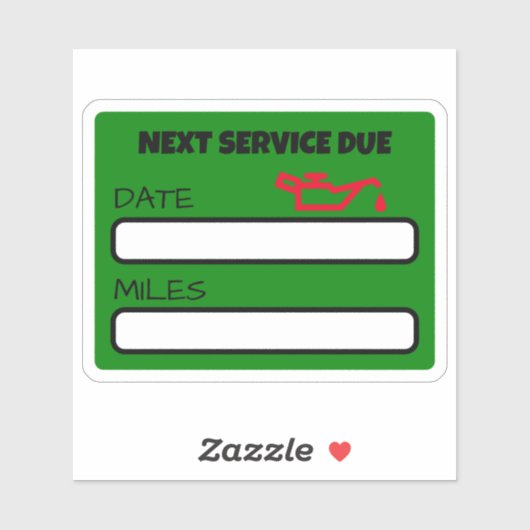 Sticker Changement d'huile de mûre sur mesure (Feuille)