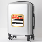 Sticker Changement d'huile, Rappel d'échéance du service s (Sur valise)