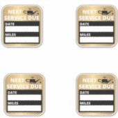 Sticker Changement d'huile, Rappel d'échéance du service s (Devant)