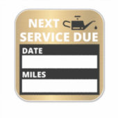 Sticker Changement d'huile, Rappel d'échéance du service s (Devant)
