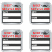 Sticker Changement d'huile, Rappel d'échéance du service s (Devant)