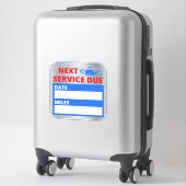 Sticker Changement d'huile, Rappel d'échéance du service s (Sur valise)