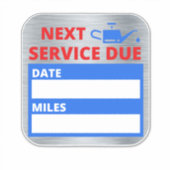 Sticker Changement d'huile, Rappel d'échéance du service s (Devant)