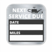 Sticker Changement d'huile, Rappel d'échéance du service s (Devant)