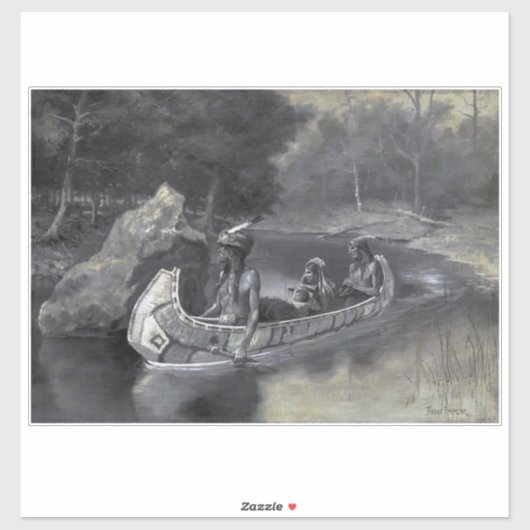 Sticker Chanson de Hiawatha : Native Indian Warrior & Love (Feuille)