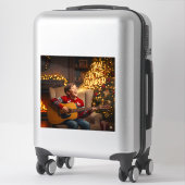 STICKER CHANSON DE NOËL THÈME ENFANTS CHANTANT (Sur valise)