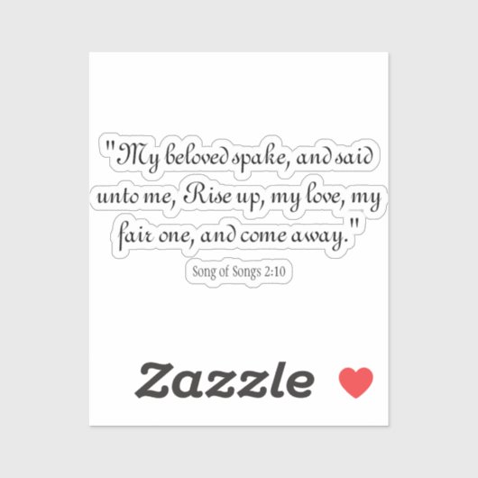 Sticker Chanson des chansons 2:10 (Feuille)